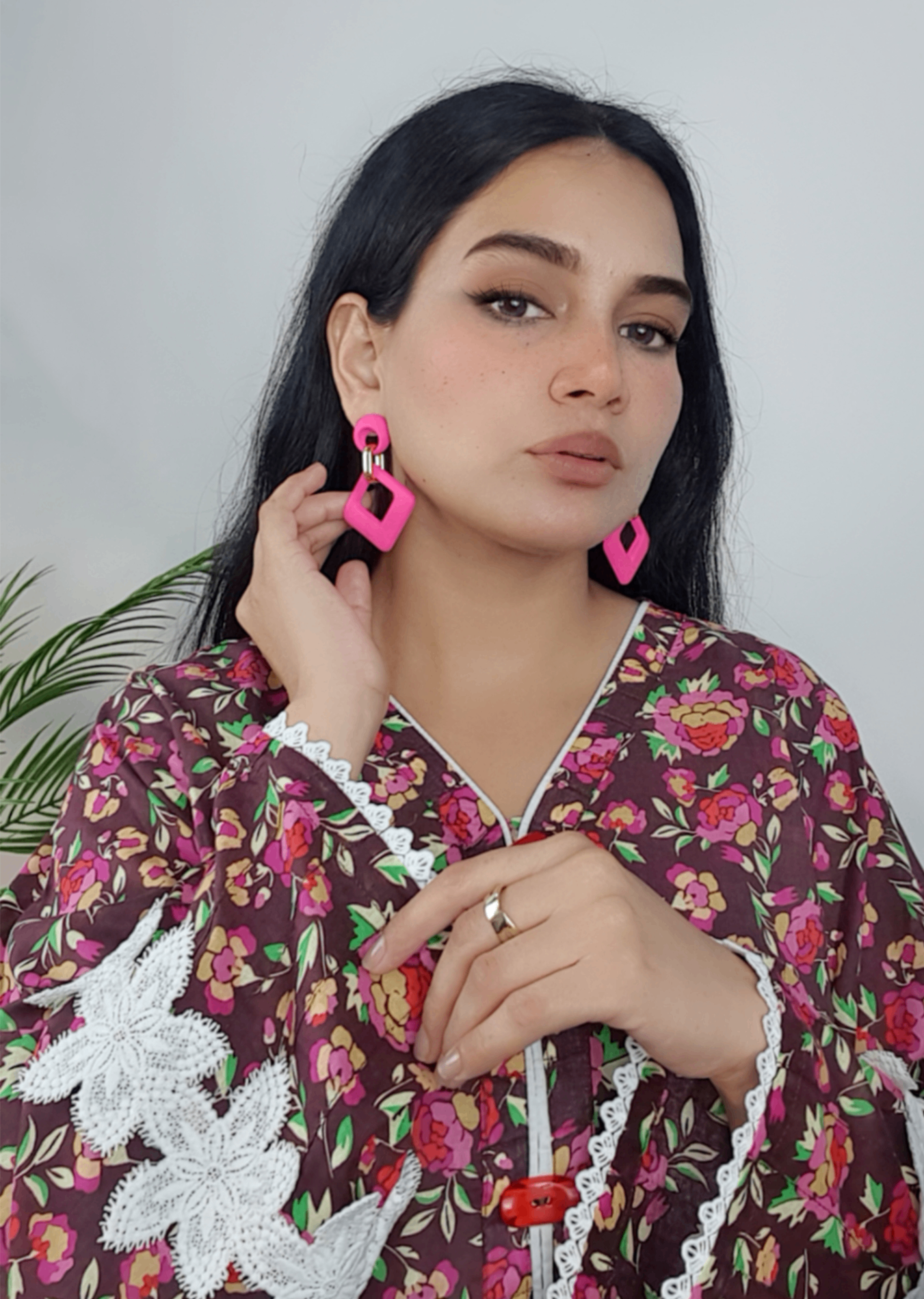 lawn Kurta Set in Burnt umber