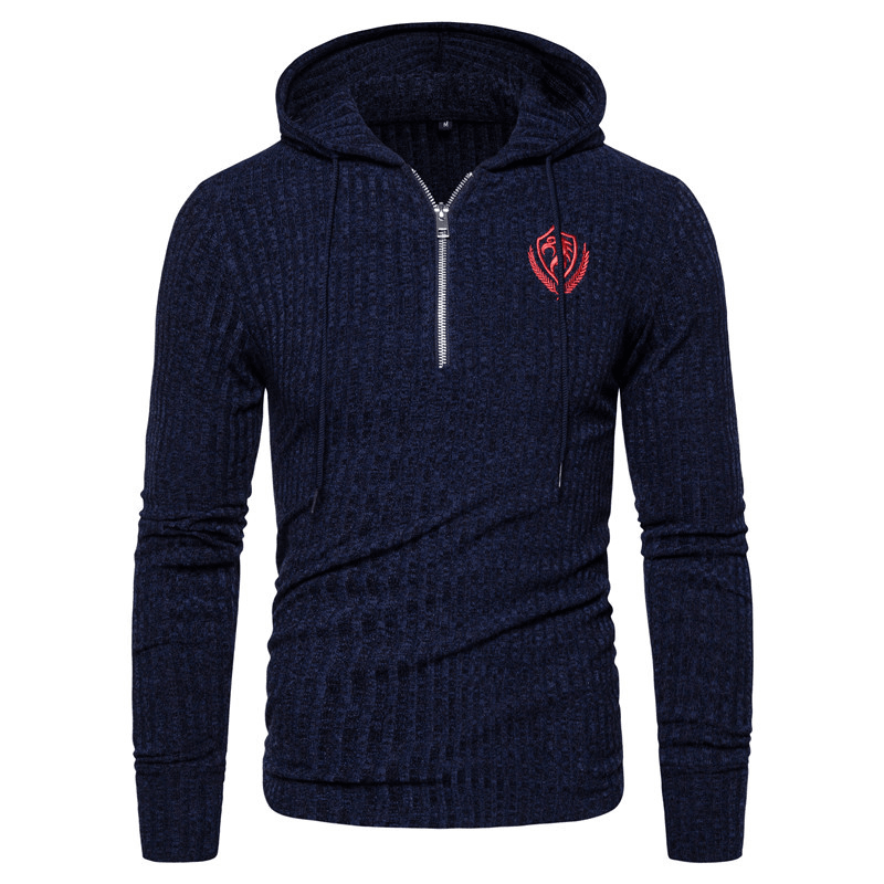 Men'S Stretch Solid Color Slim-Fit Sweater