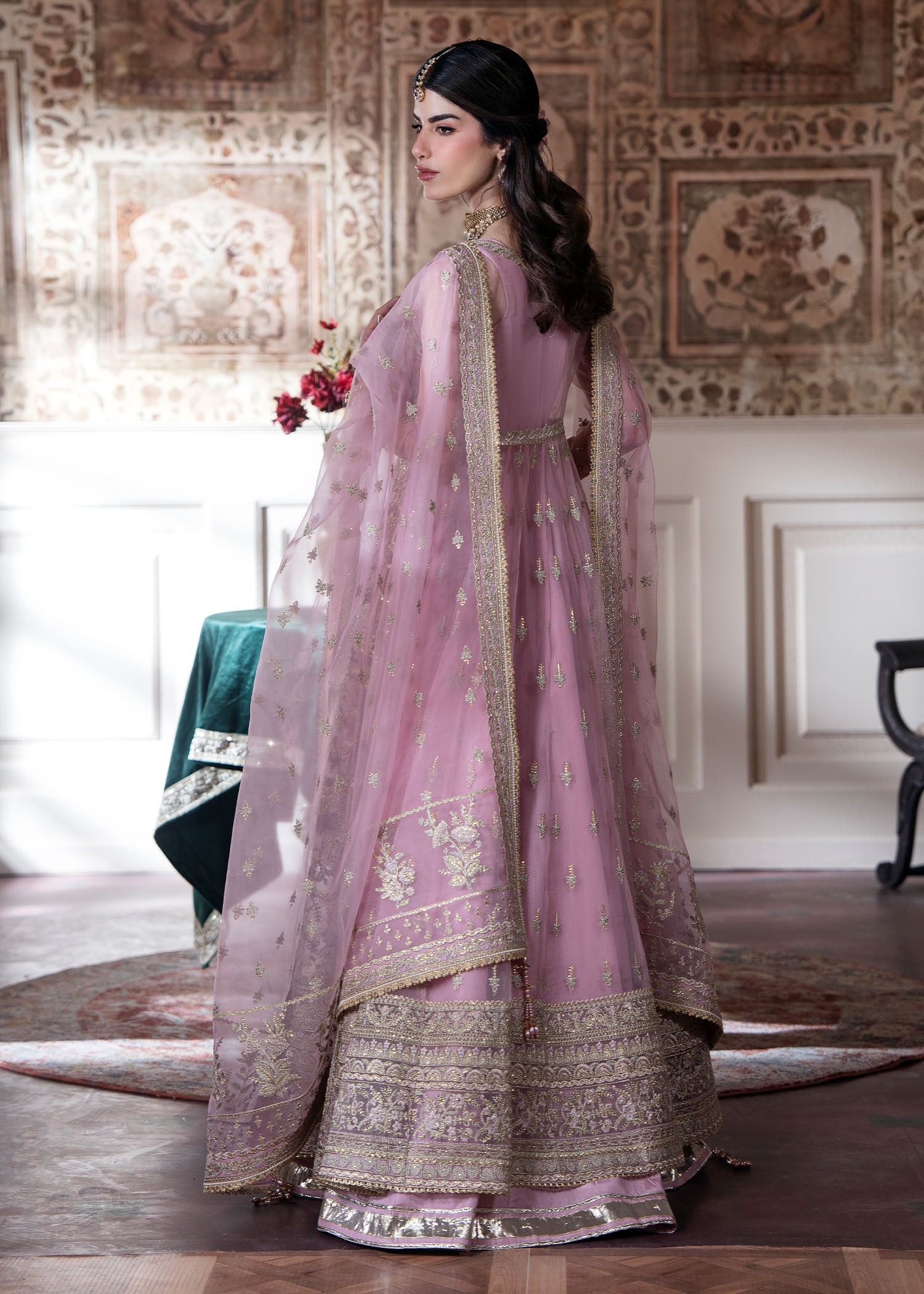organza Gown in Pink