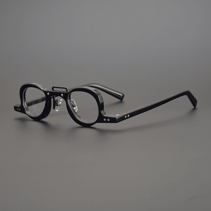 Handmade Japanese Small Round Frame Plate Myopia Glasses for Men and Women