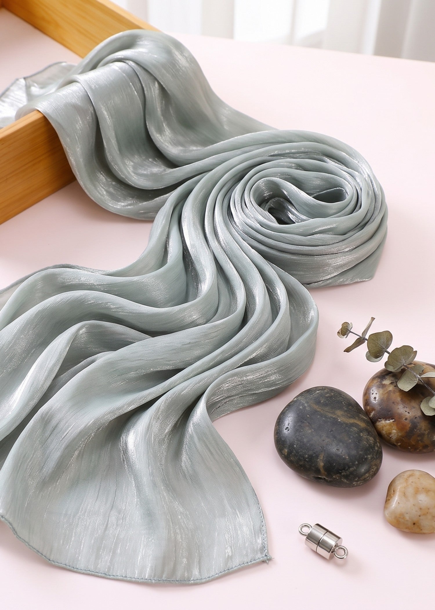 organza Hijab in Ash grey