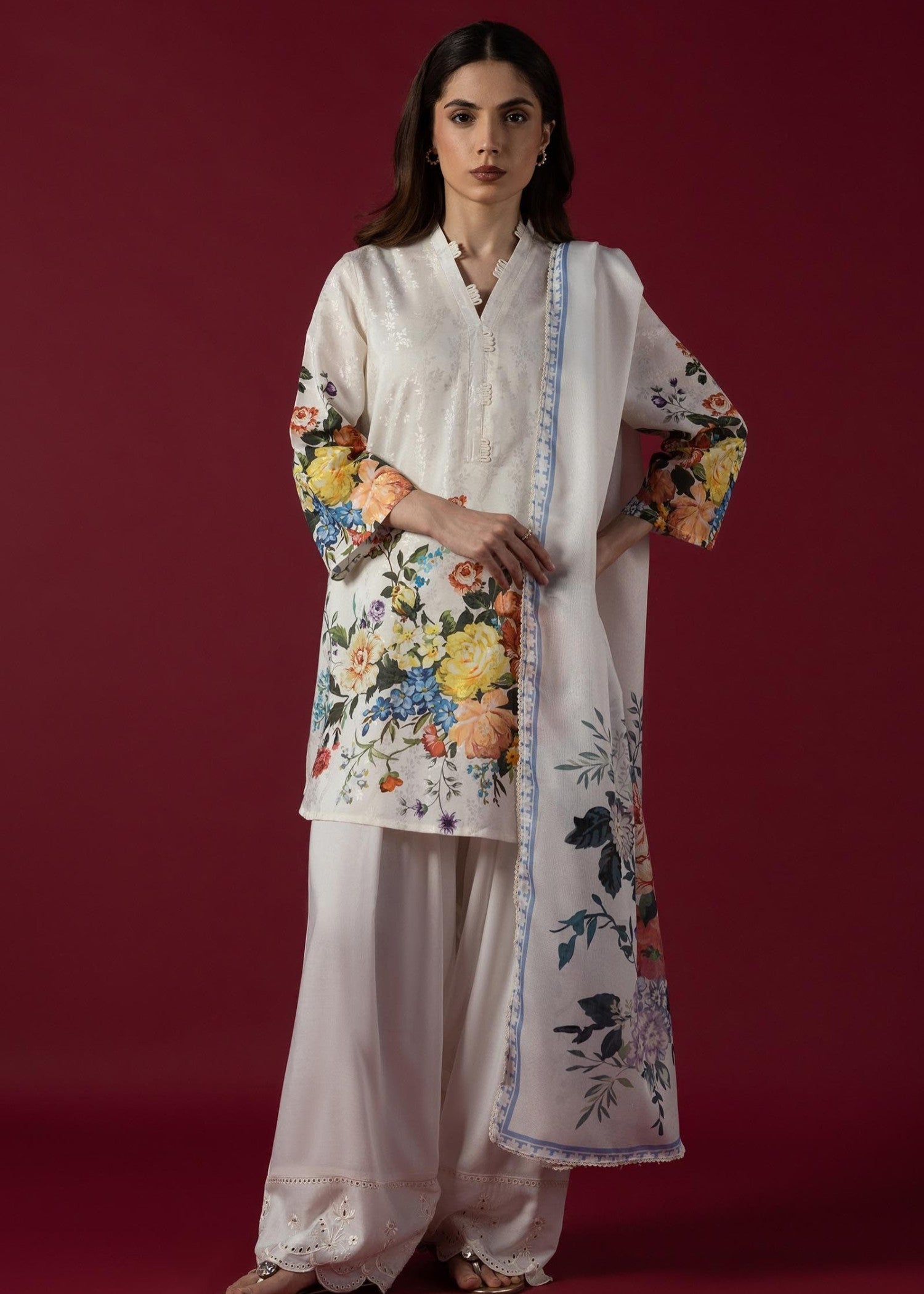 viscose Kurti in White