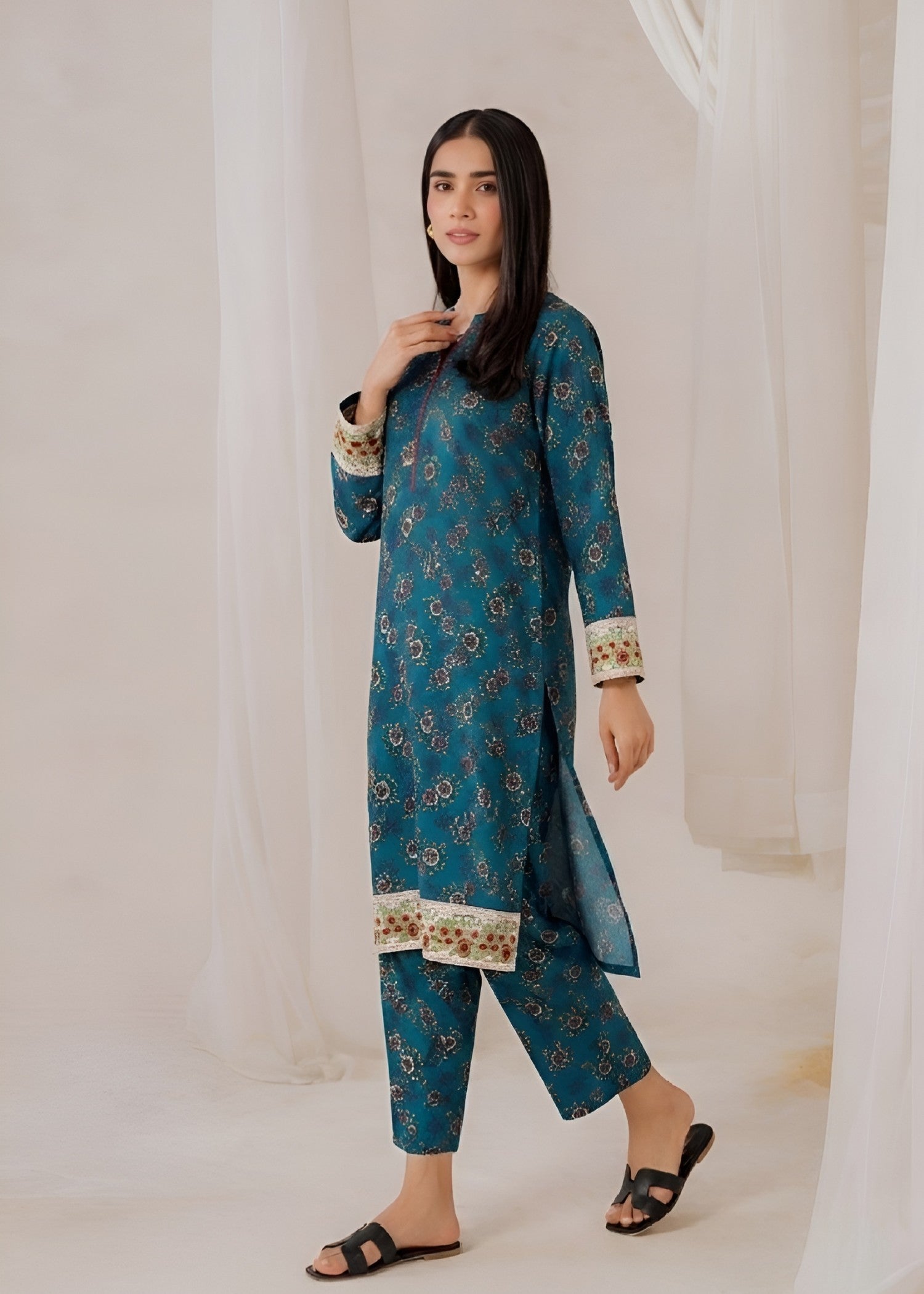 linen Co Ord Sets in Twilight blue