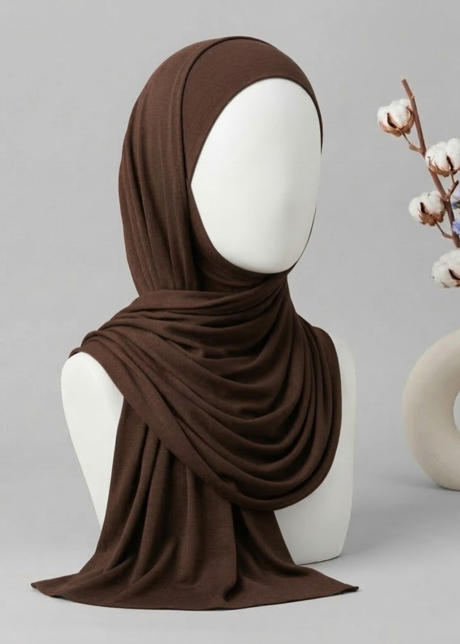 chiffon Hijab in Coffee brown