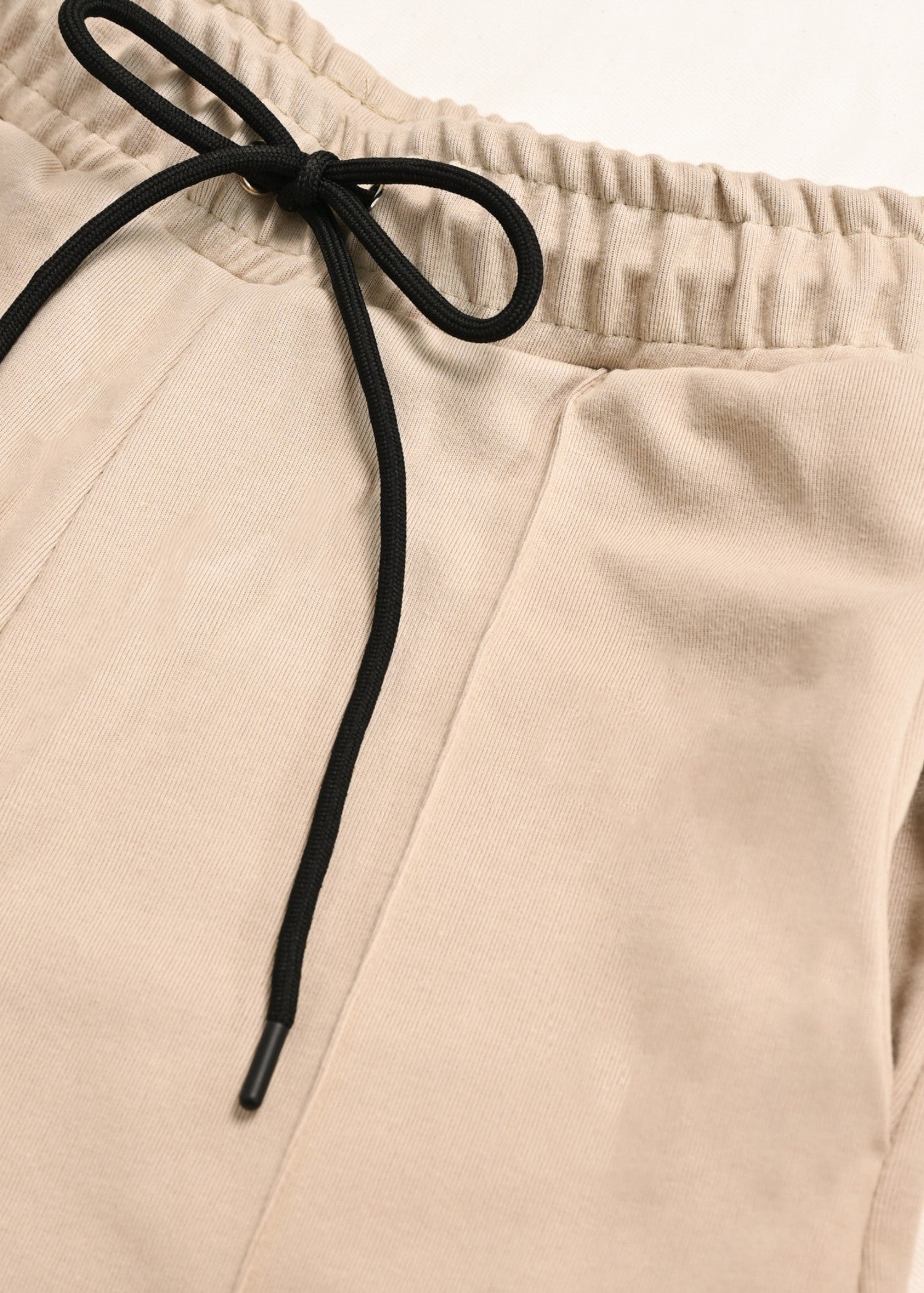 interlock knit Trousers in Beige