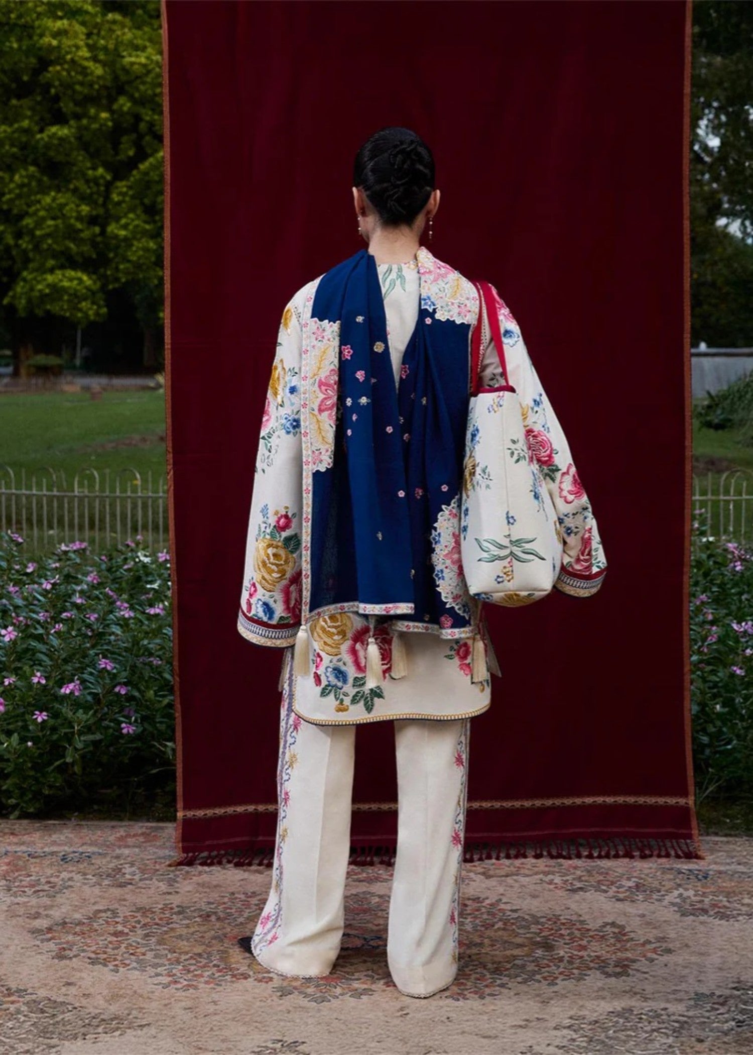 karandi Kurta Set in White