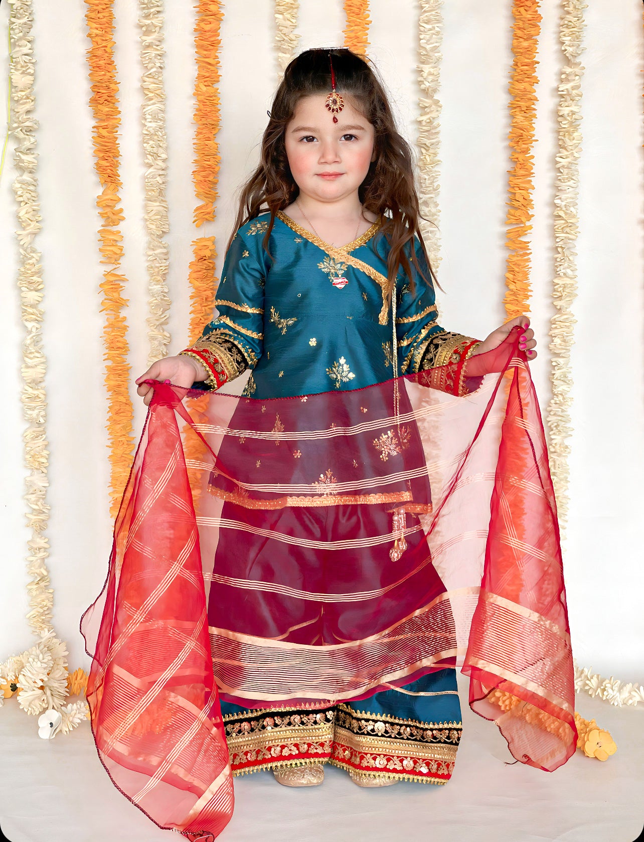 raw silk Angrakha in Blue