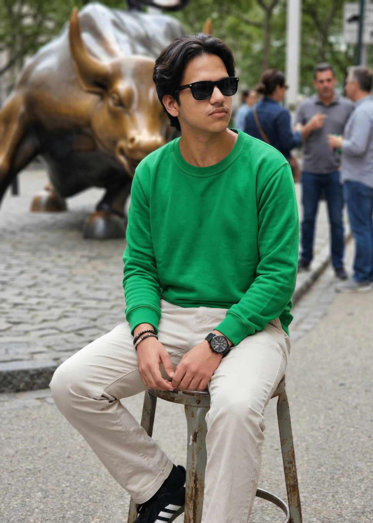 terry Sweatshirt in Green