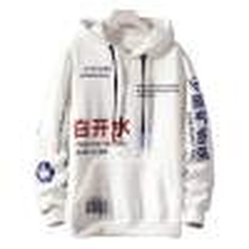 Printed Letters and Velvet Men'S Tide Brand Sweater