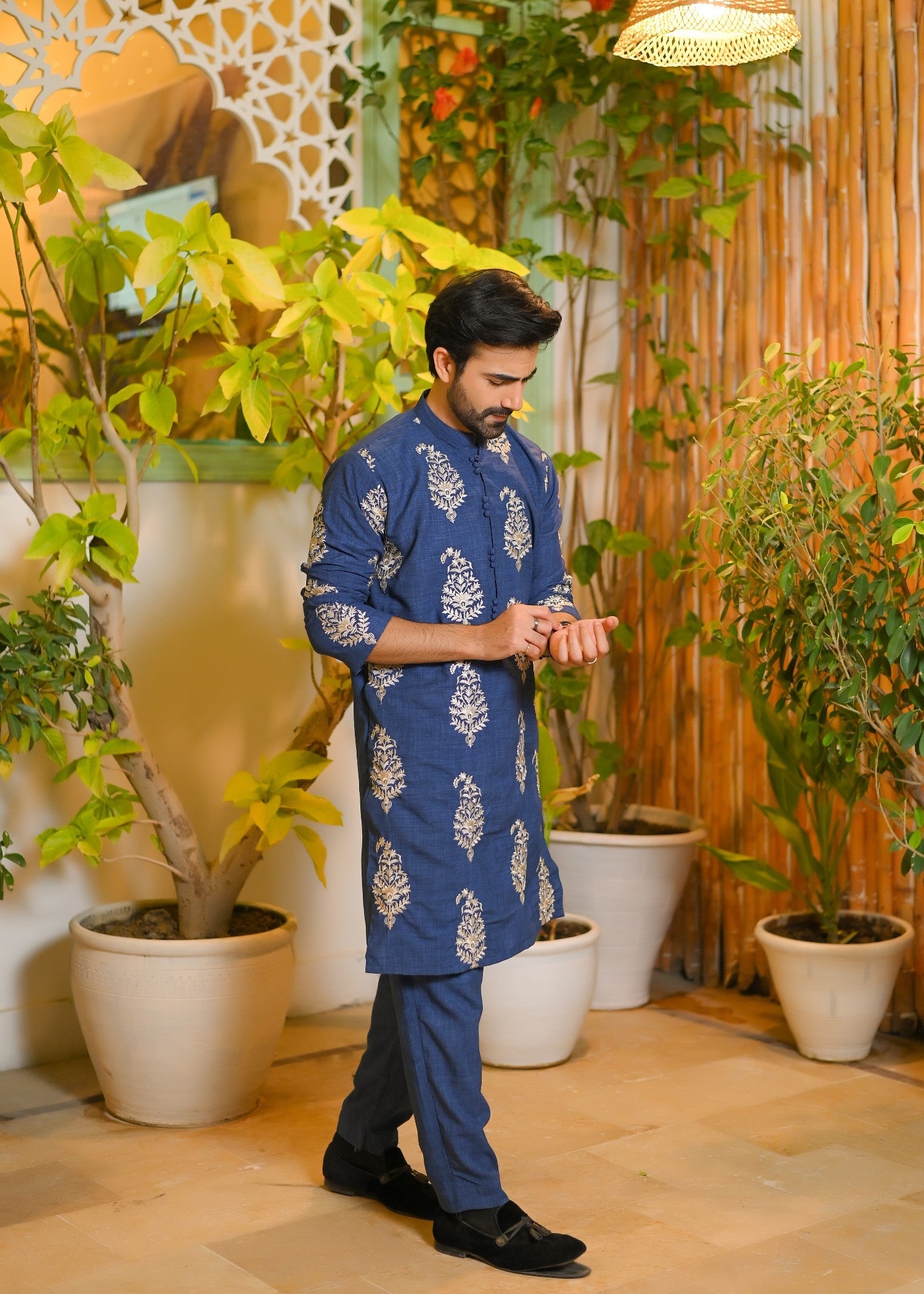 viscose Kurta Set in Blue