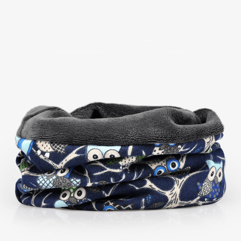 Fashion Men'S and Women'S Fashion Owl Print Riding Bib Hat Dual-Use
