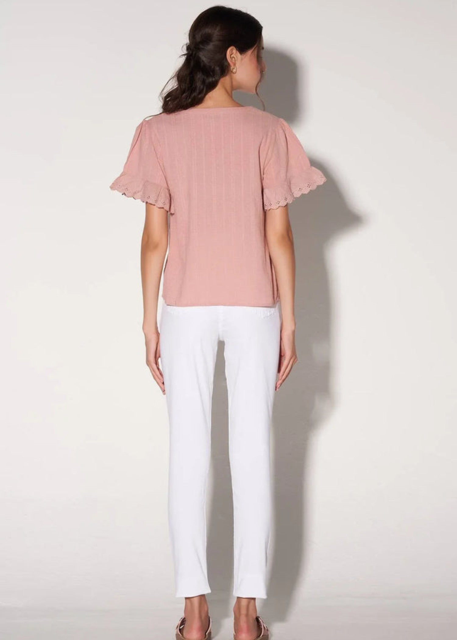 polyester Top in Peach orange