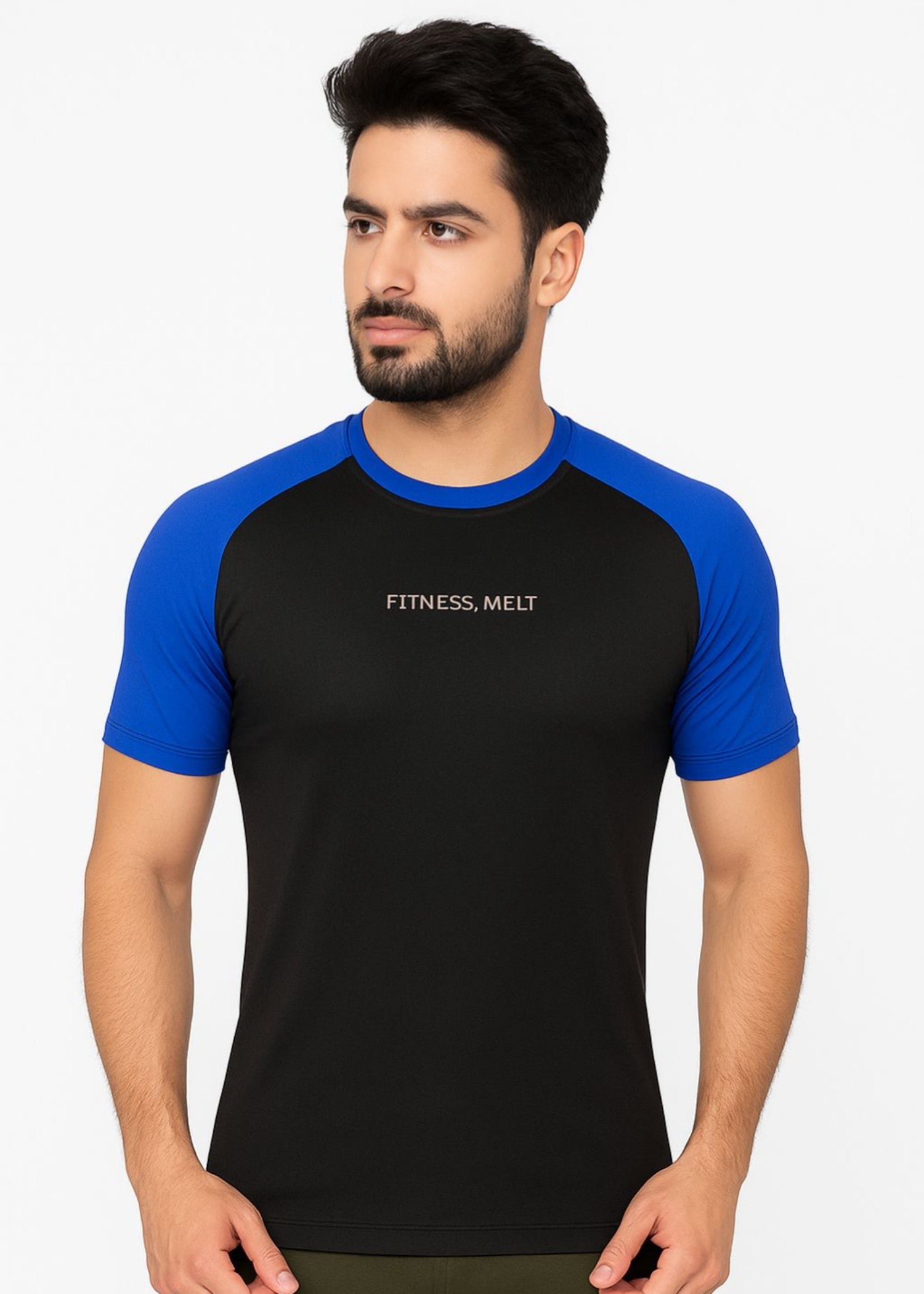 polyester T Shirt in Jet black