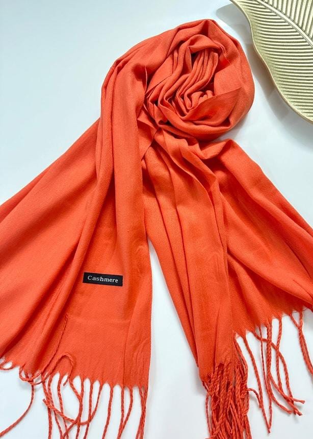 cashmere wool Hijab in Orange