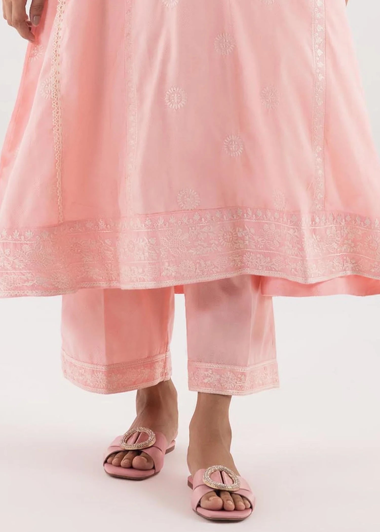 jacquard Trousers in Pink