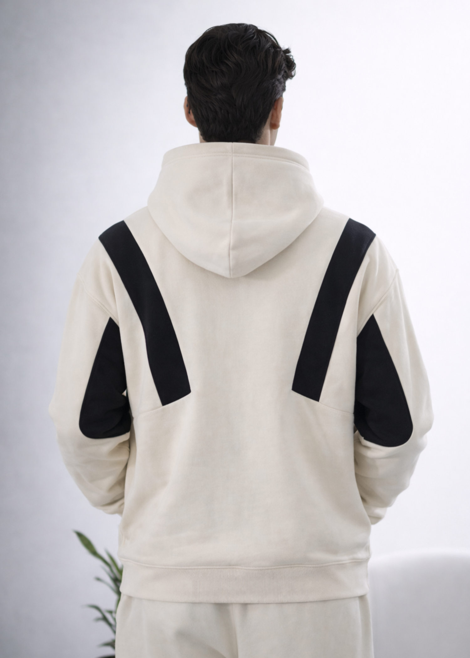 fleece Hoodie in Ivory