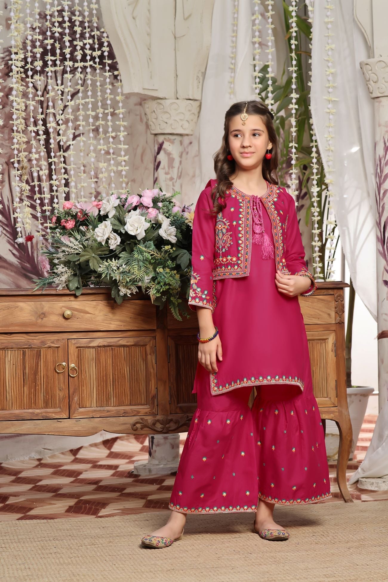 cotton Gharara in Pink