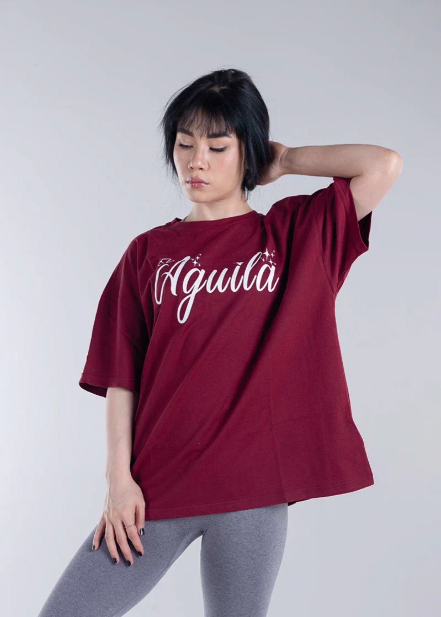 microfiber polyester T Shirt in Maroon