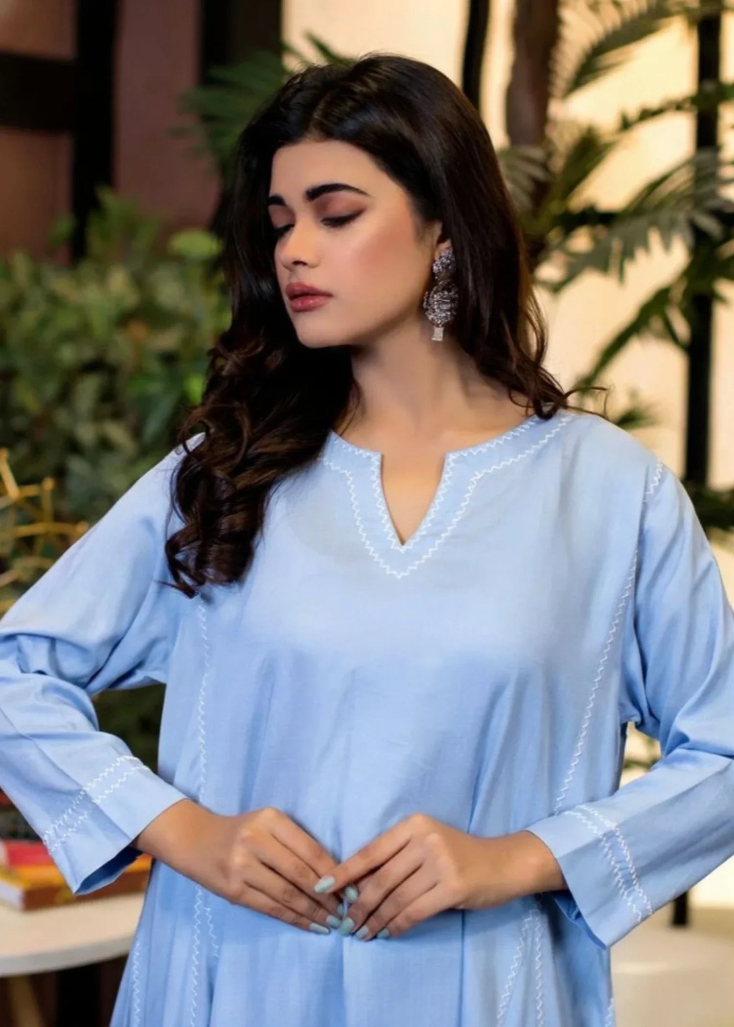 cotton Maxi in Baby blue
