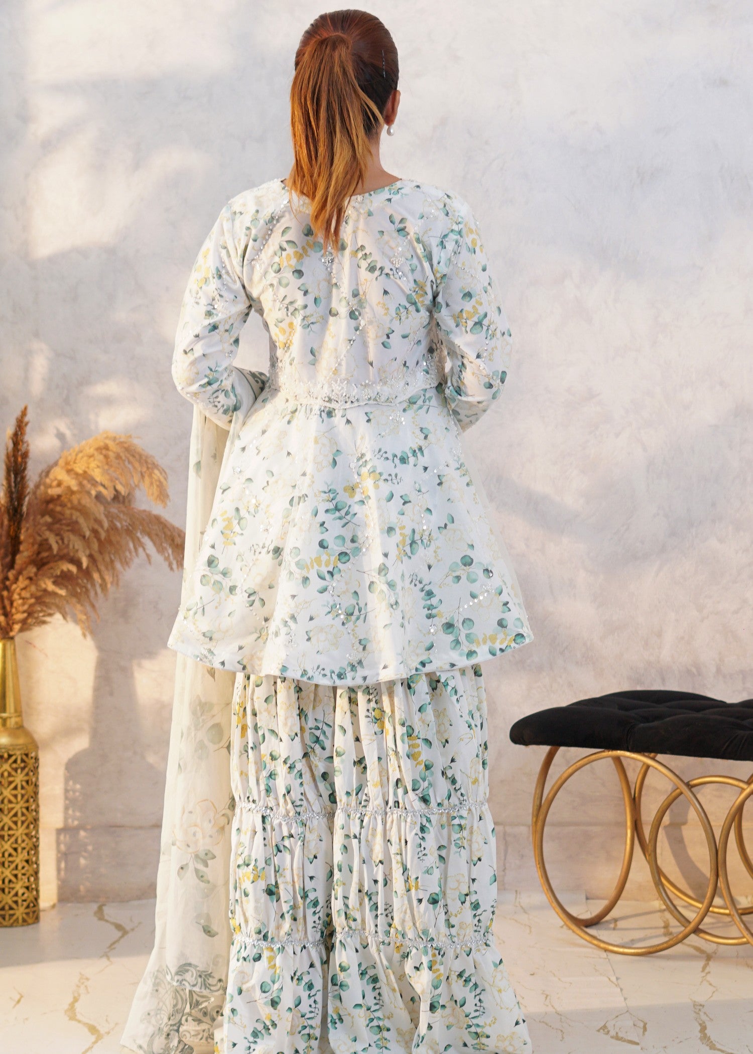 net Angrakha in Mint green
