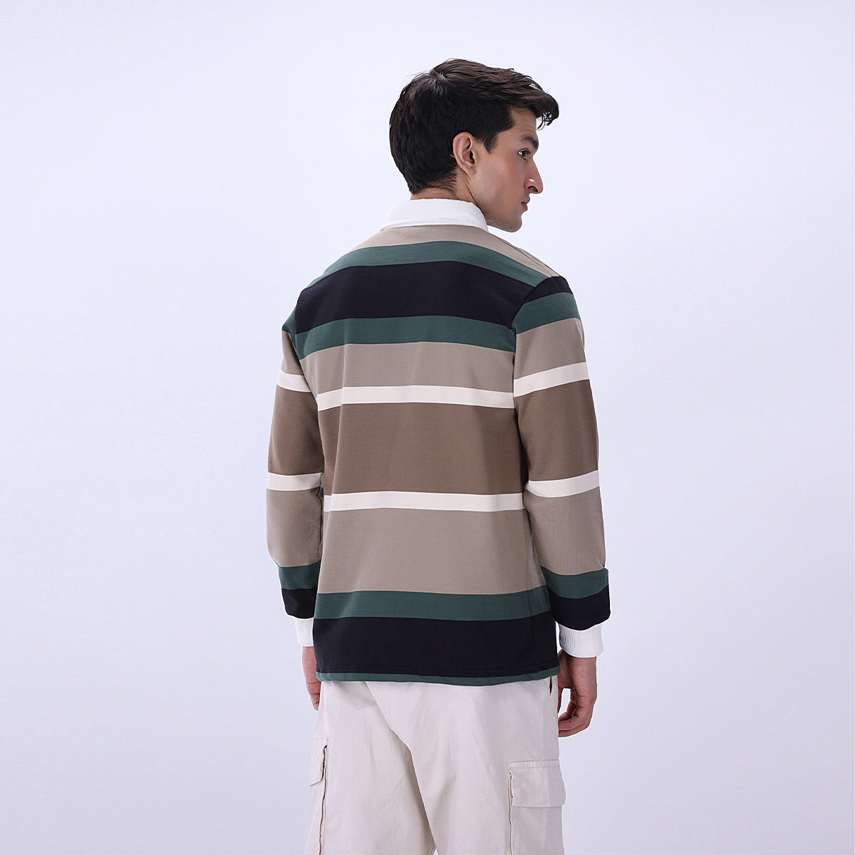 cotton dobby Polo Shirt in Multi