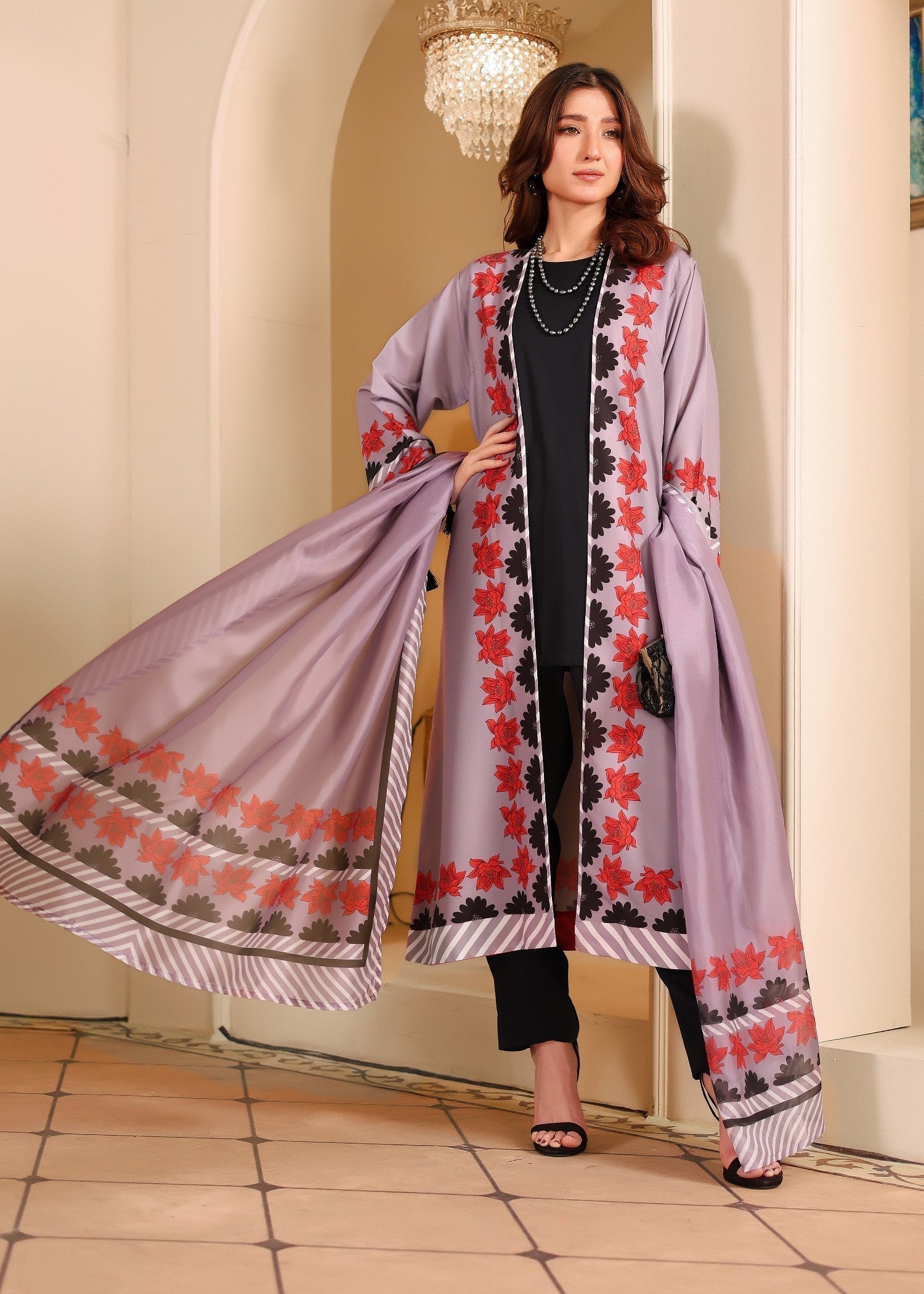 cambric Gown in Violet