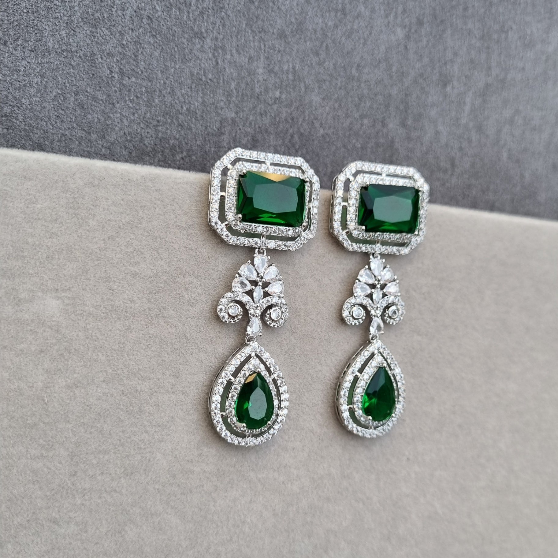 Earrings in Green Color by - Trendy Women Earrings HDW6317