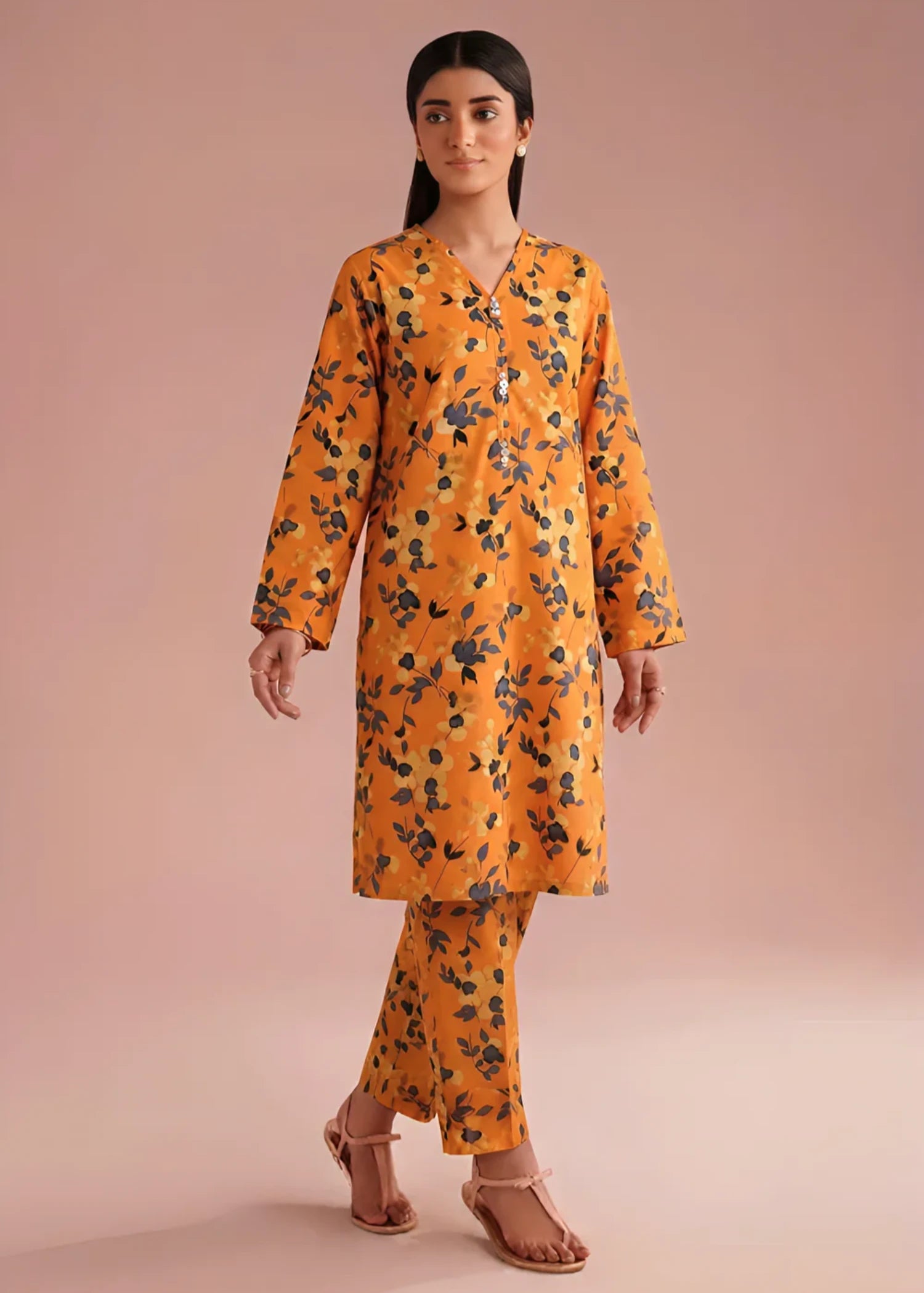 cambric Co Ord Sets in Orange