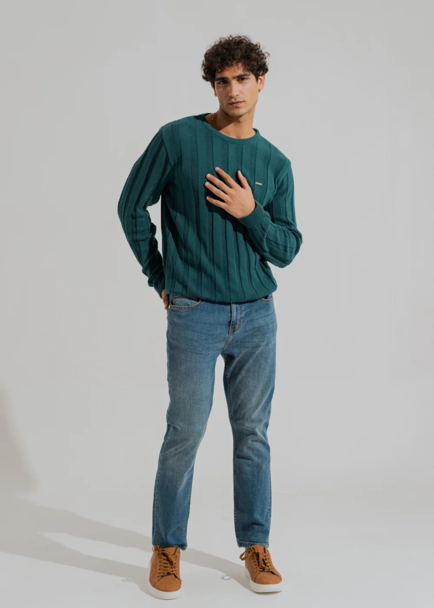 cotton Sweater in Green