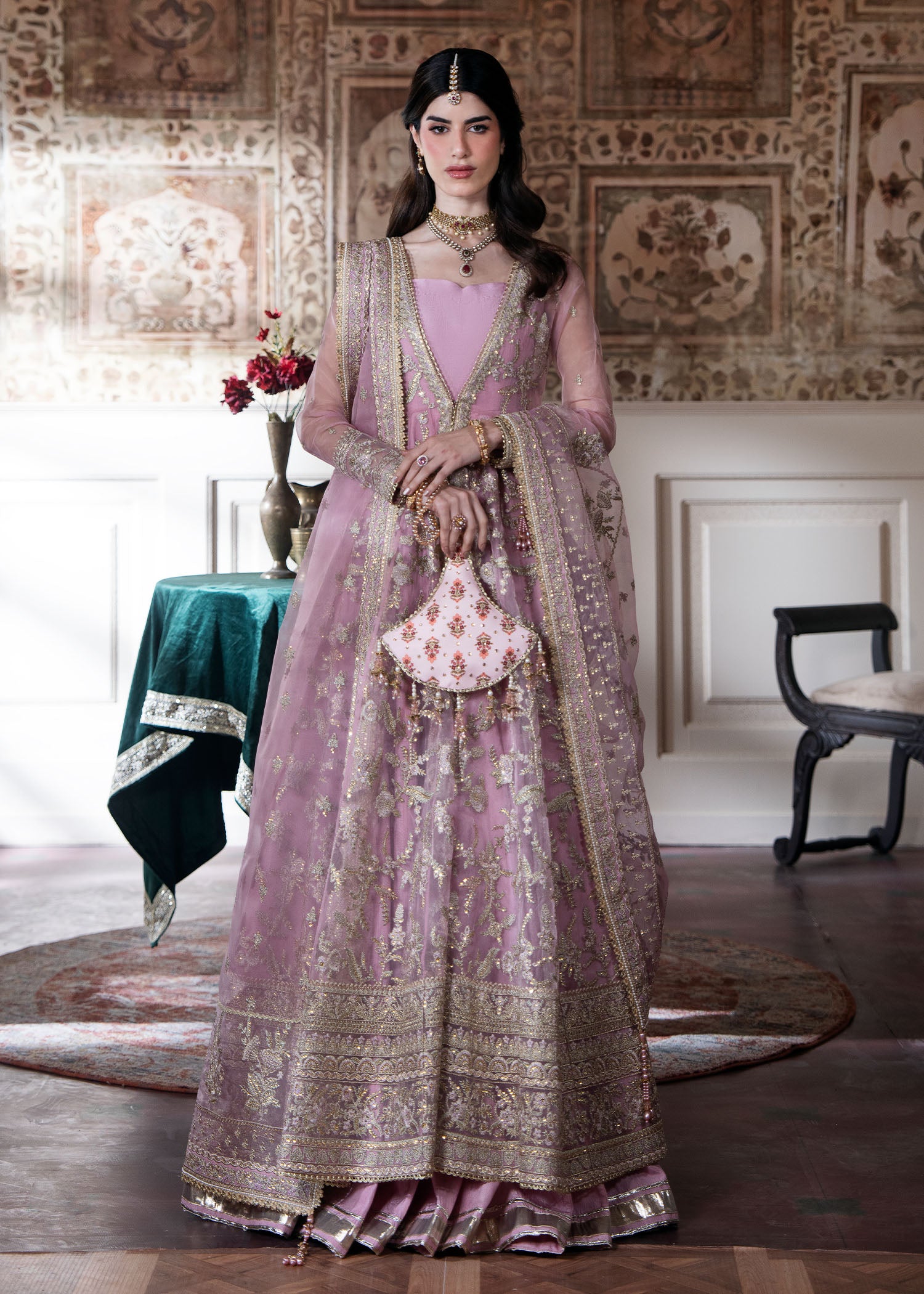 organza Gown in Pink