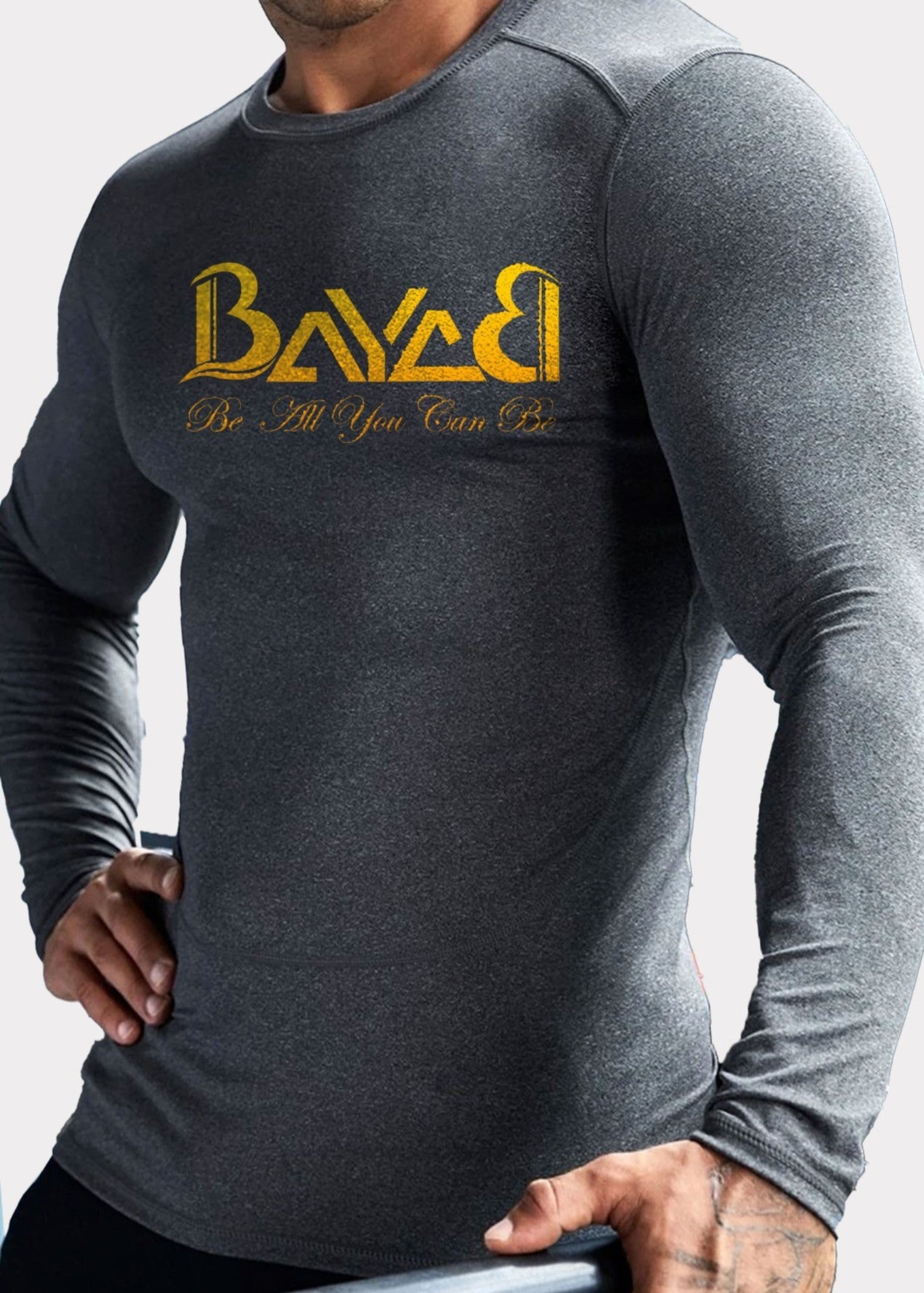 polyester-spandex T Shirt in Grey
