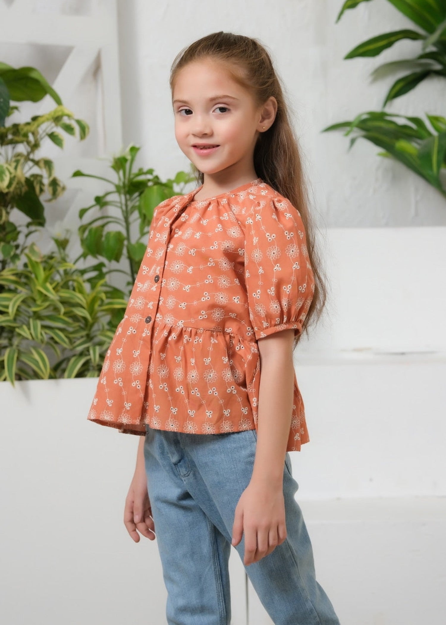 Top in Burnt orange