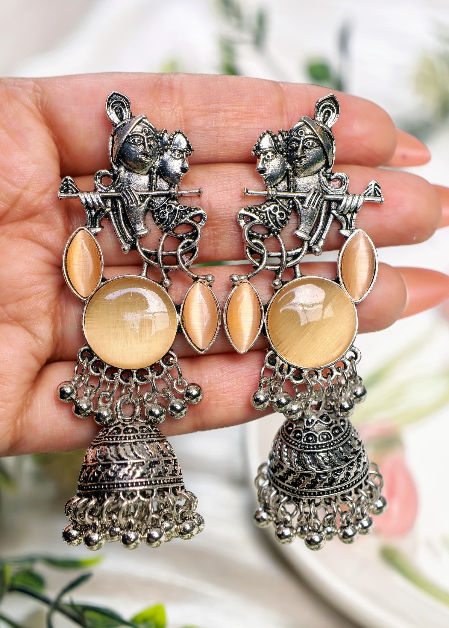 Earrings in Champagne Color by - Trendy Women Earrings CZO9932
