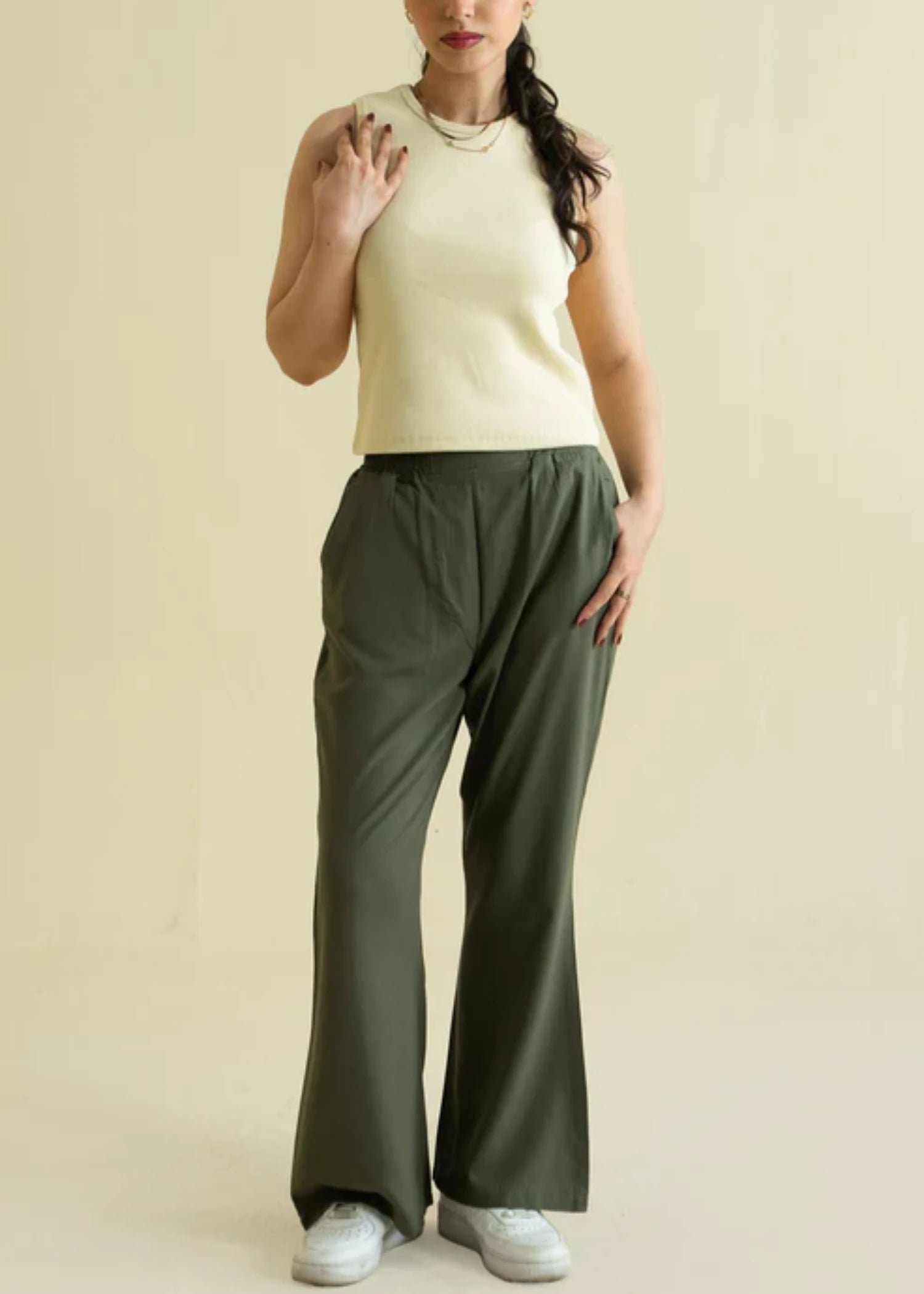 cotton Tank Top in Cream