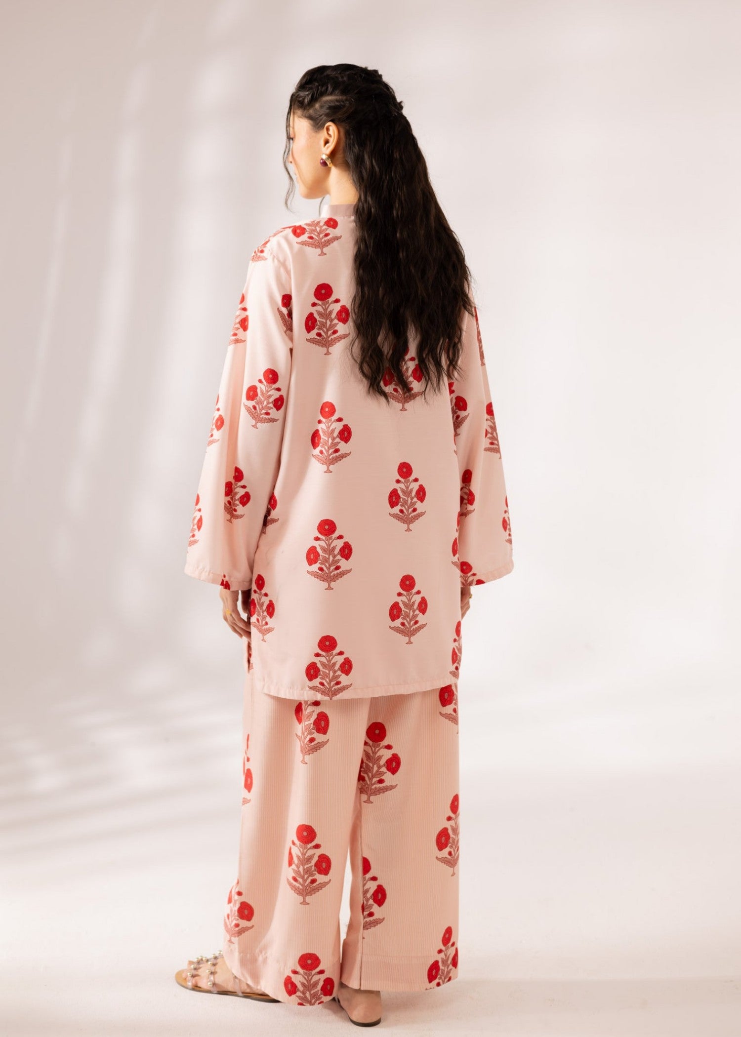 blended khaddar Co Ord Sets in Baby pink