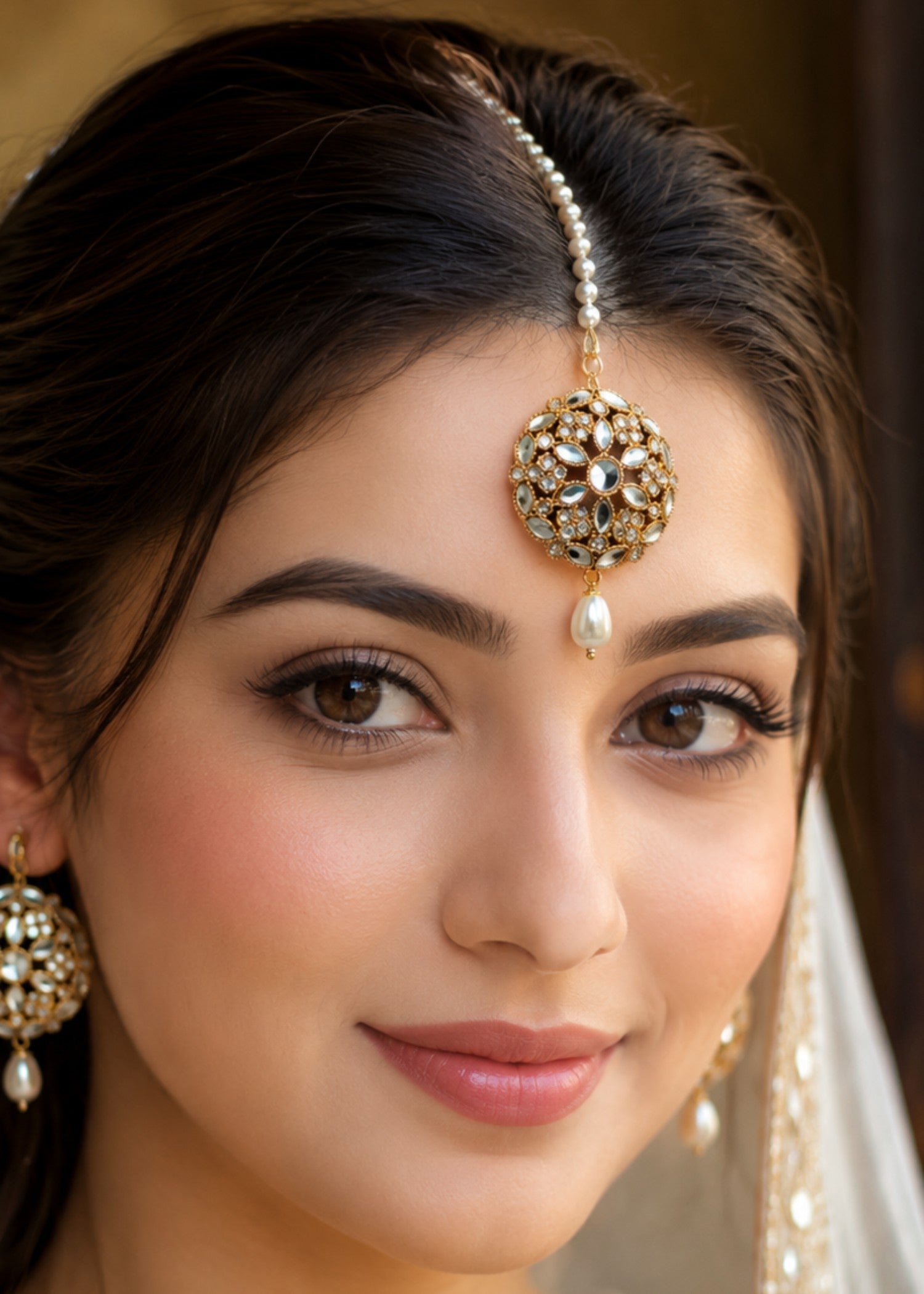 Bindya in Gold, white Color by - Trendy Women Bindya KPF6452