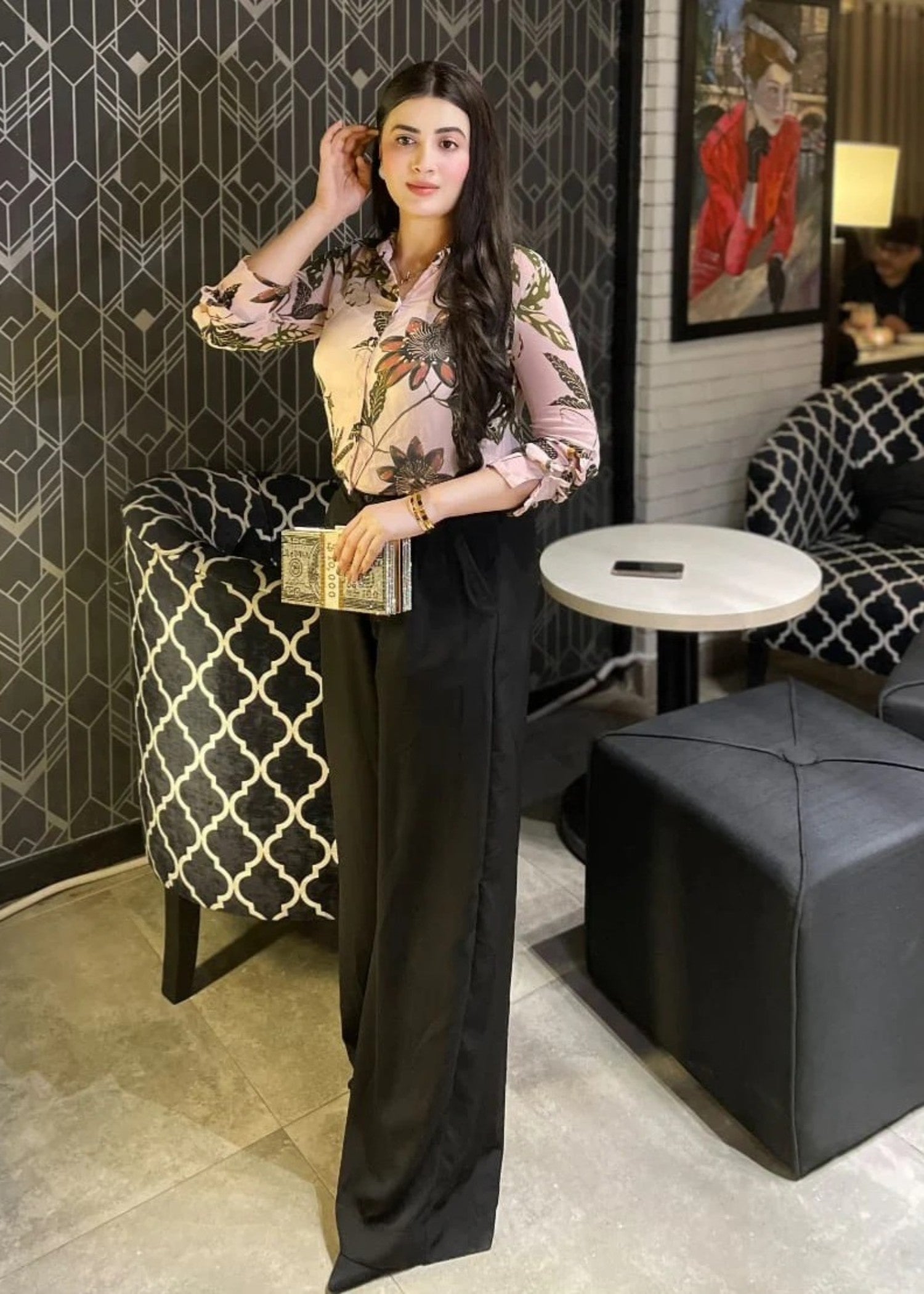 georgette Pants in Black