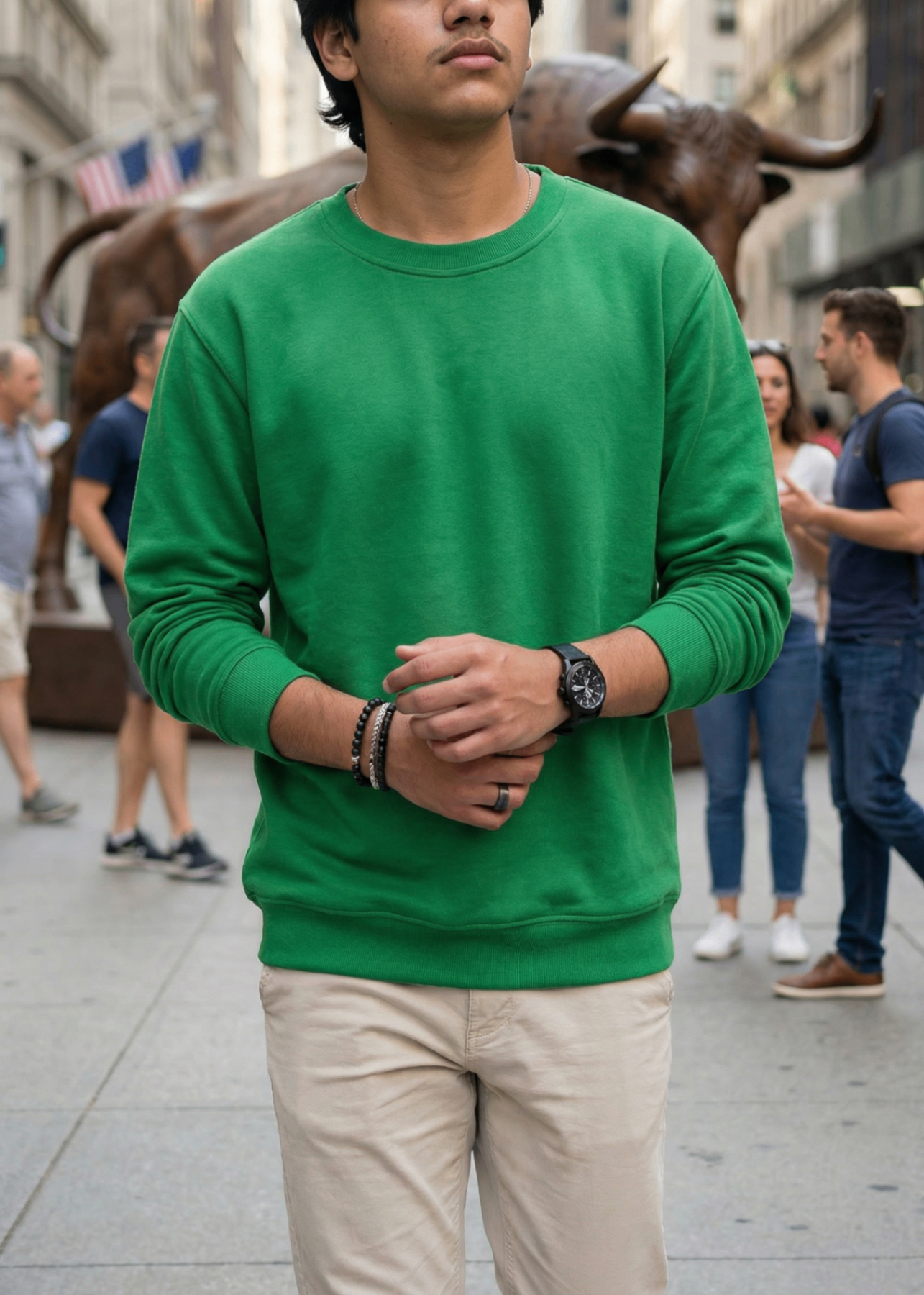 terry Sweatshirt in Green