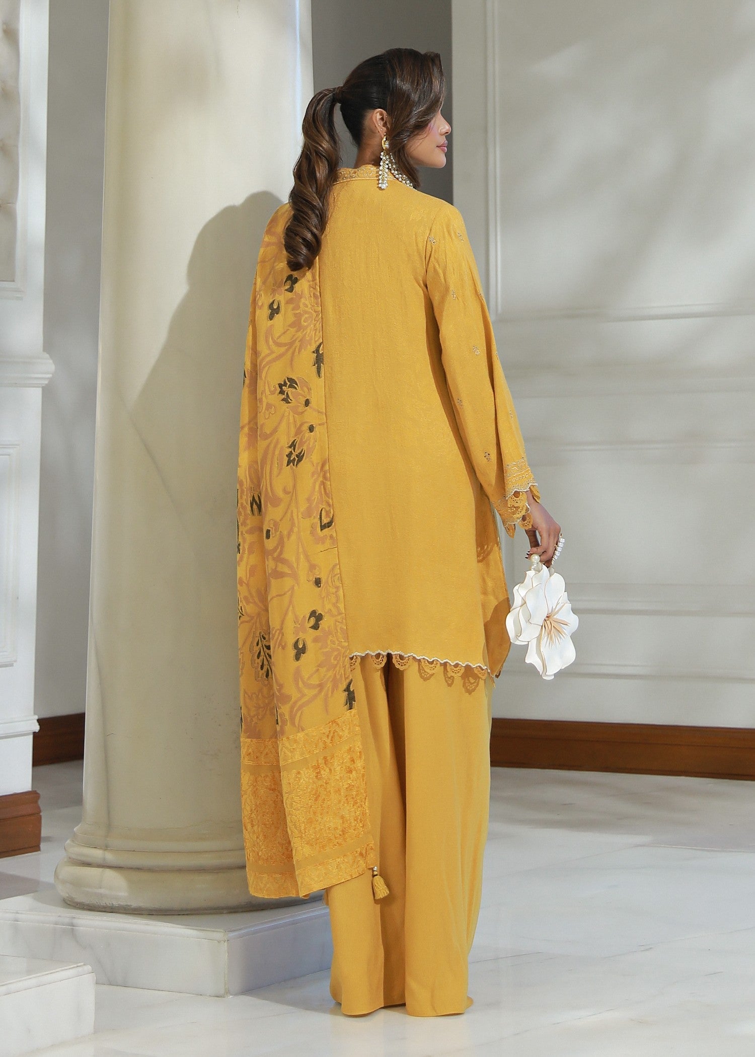 jacquard Unstitched in Mustard