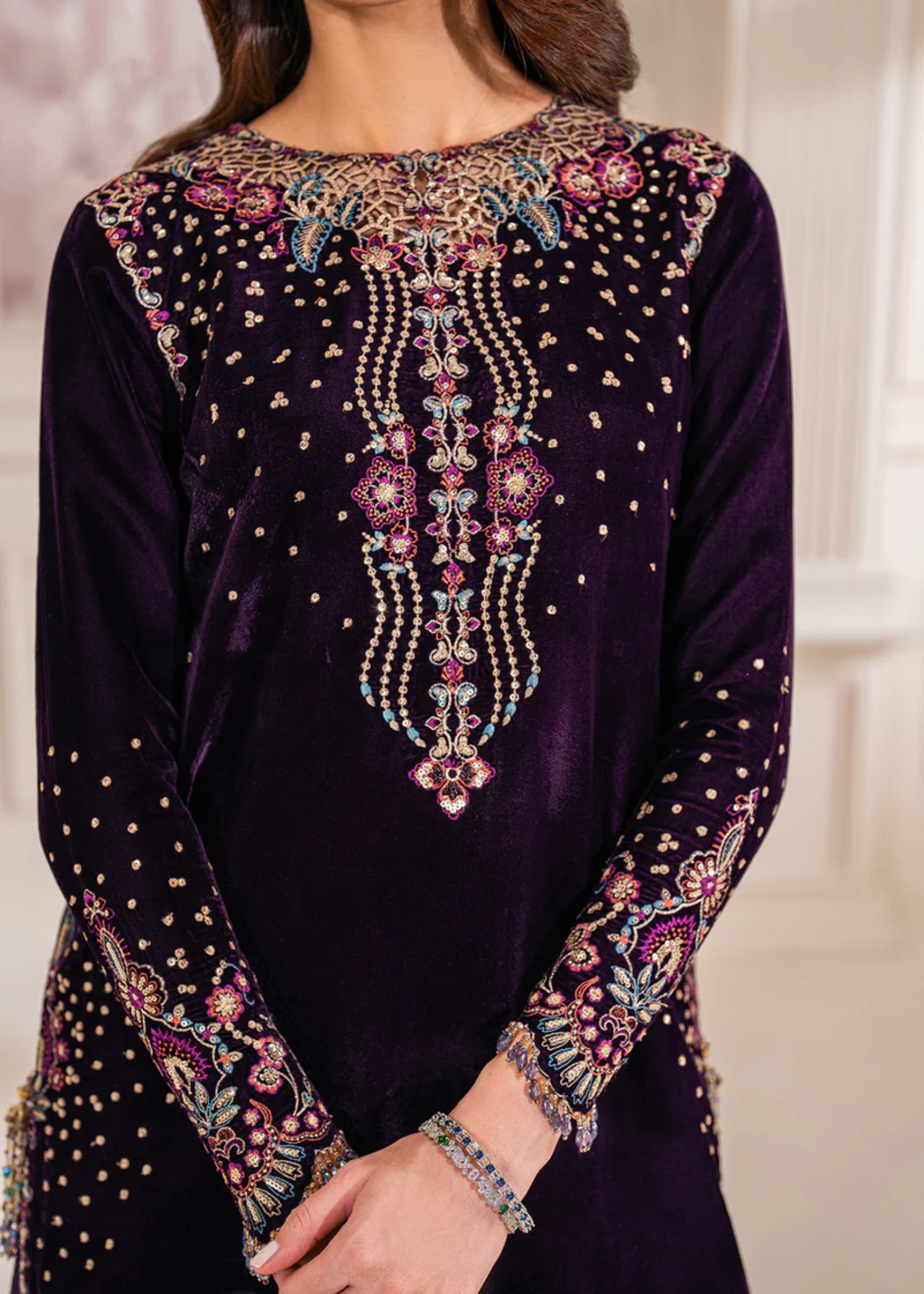 velvet Unstitched in Deep purple
