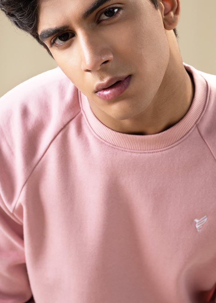 cotton Sweatshirt in Pink