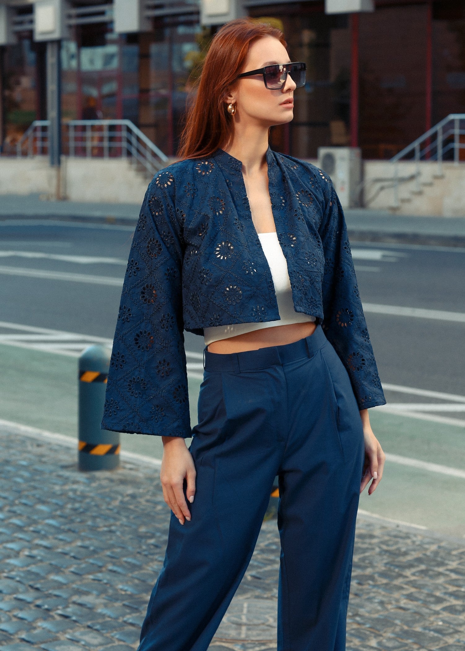 cotton Top in Navy blue