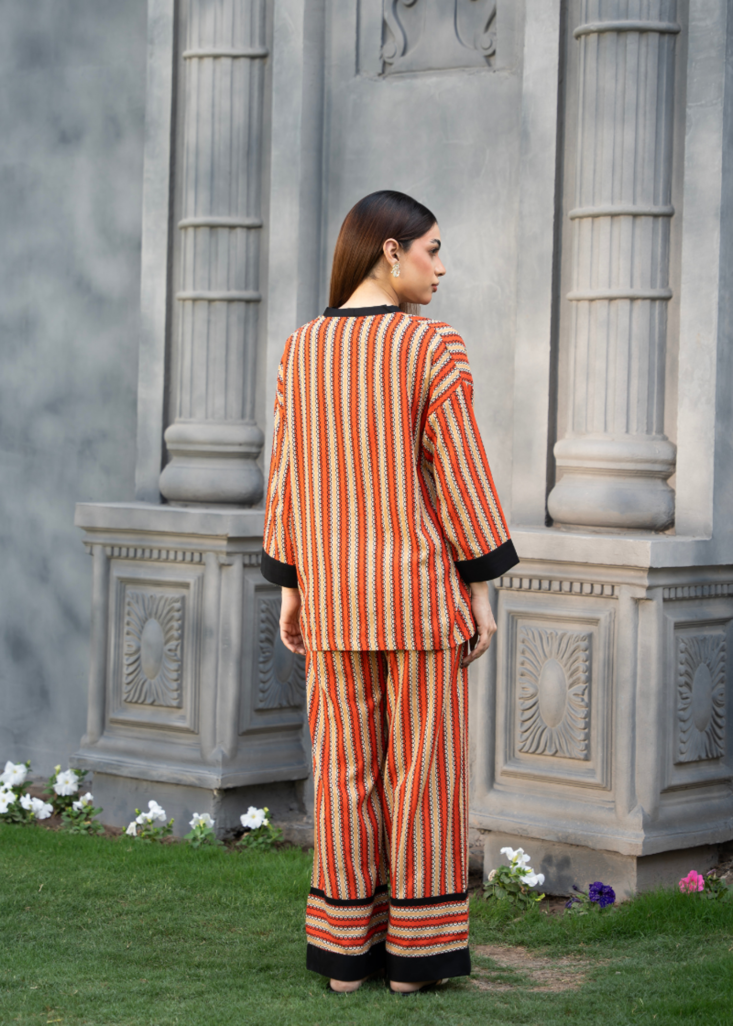 lawn Co ord Sets in Rust orange