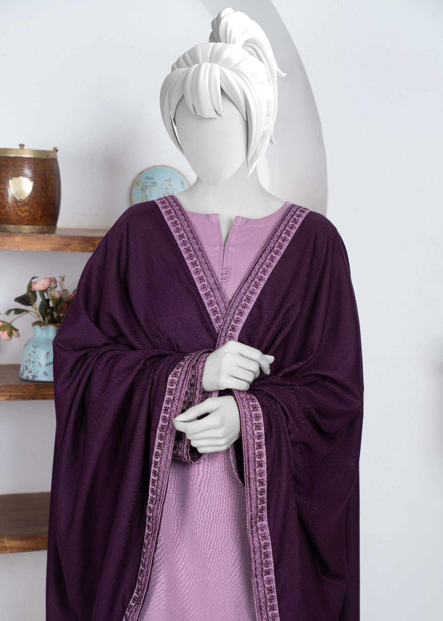 karandi Kurta Set in Lilac