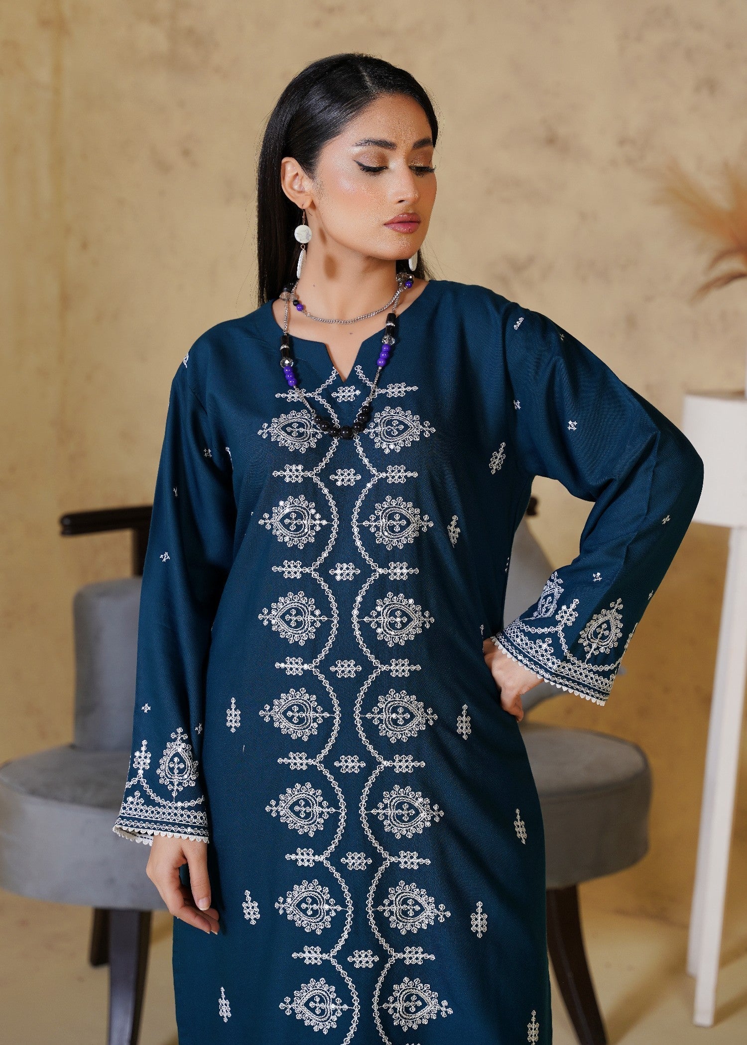 dhanak Co Ord Sets in Teal