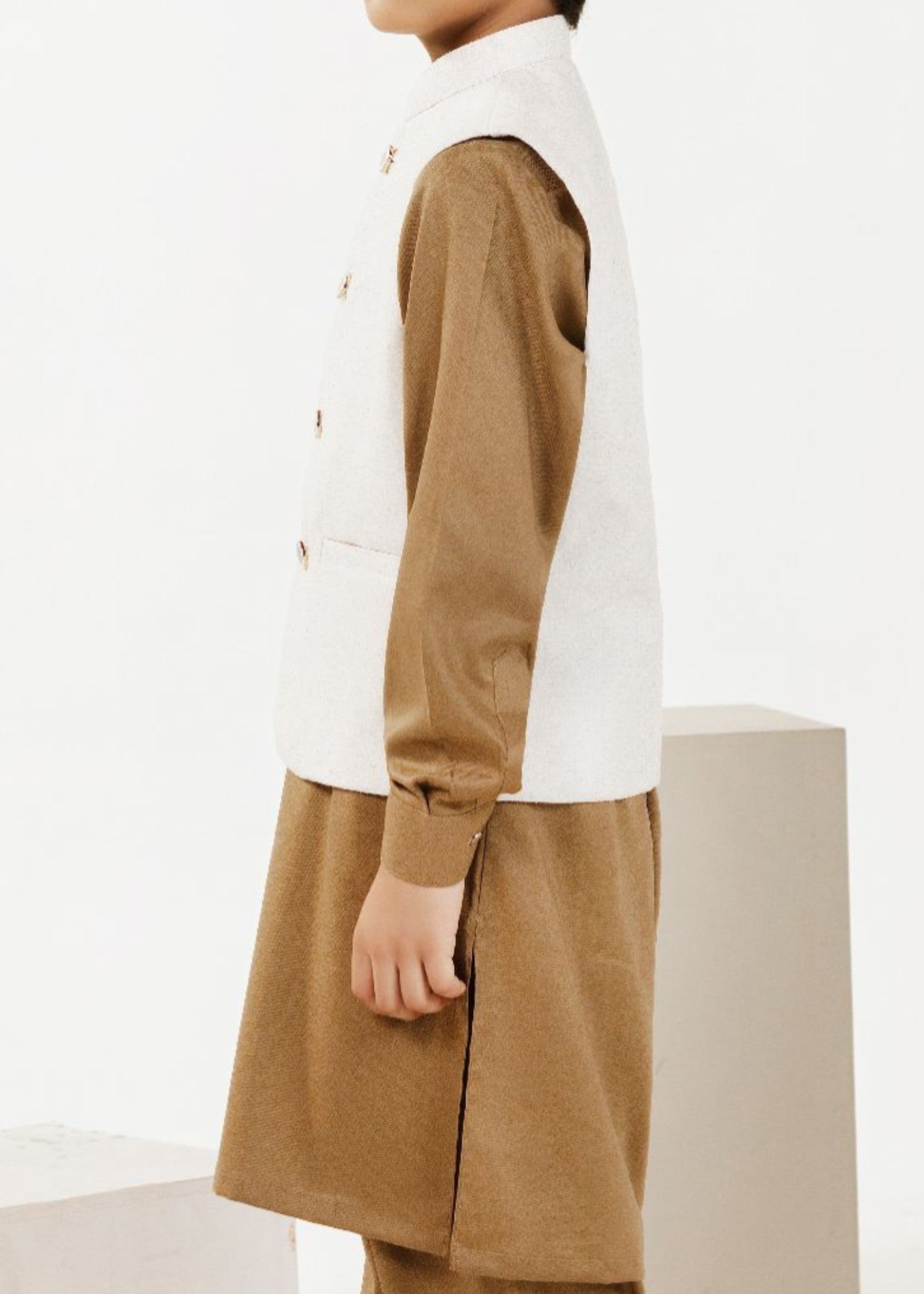 karandi Waistcoat in Cream