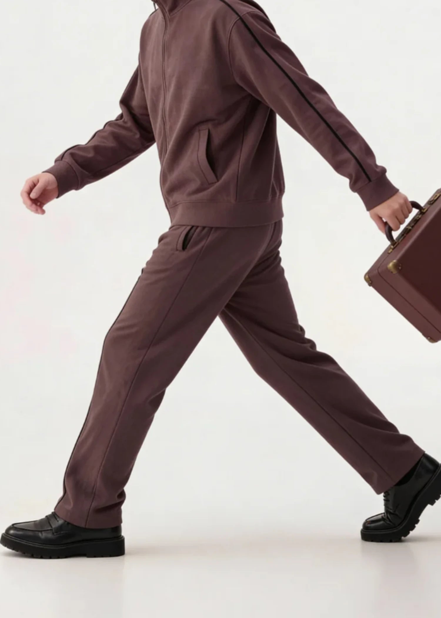 polyester Trousers in Brown