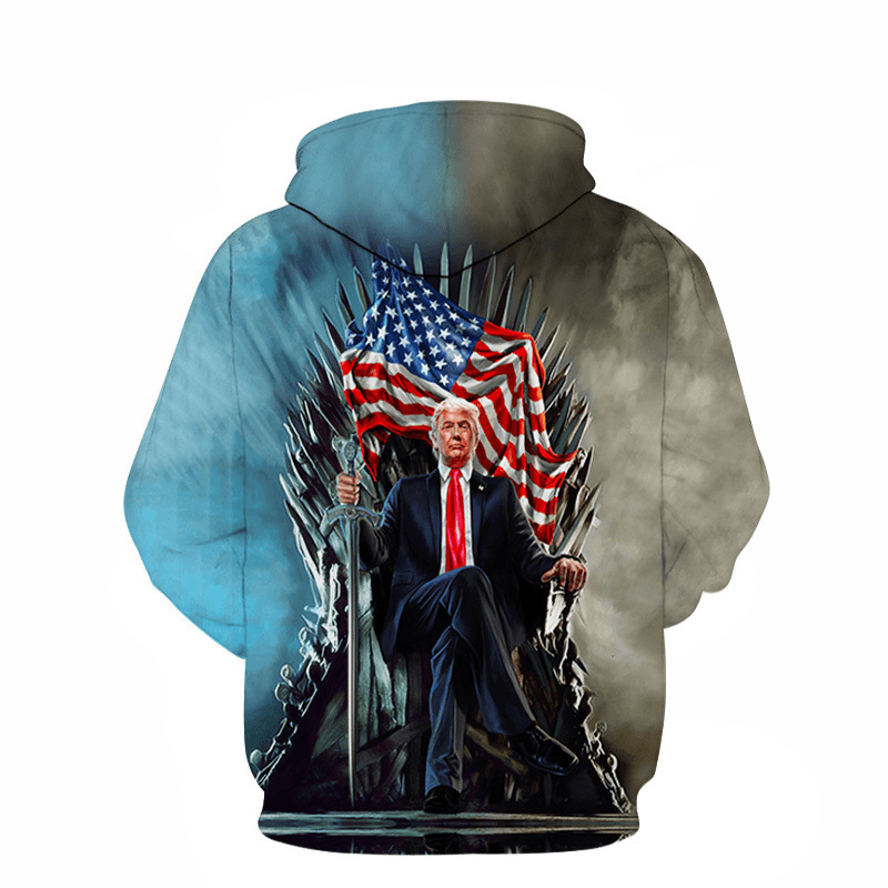 Spring and Autumn 3D Printed Throne Hoodie