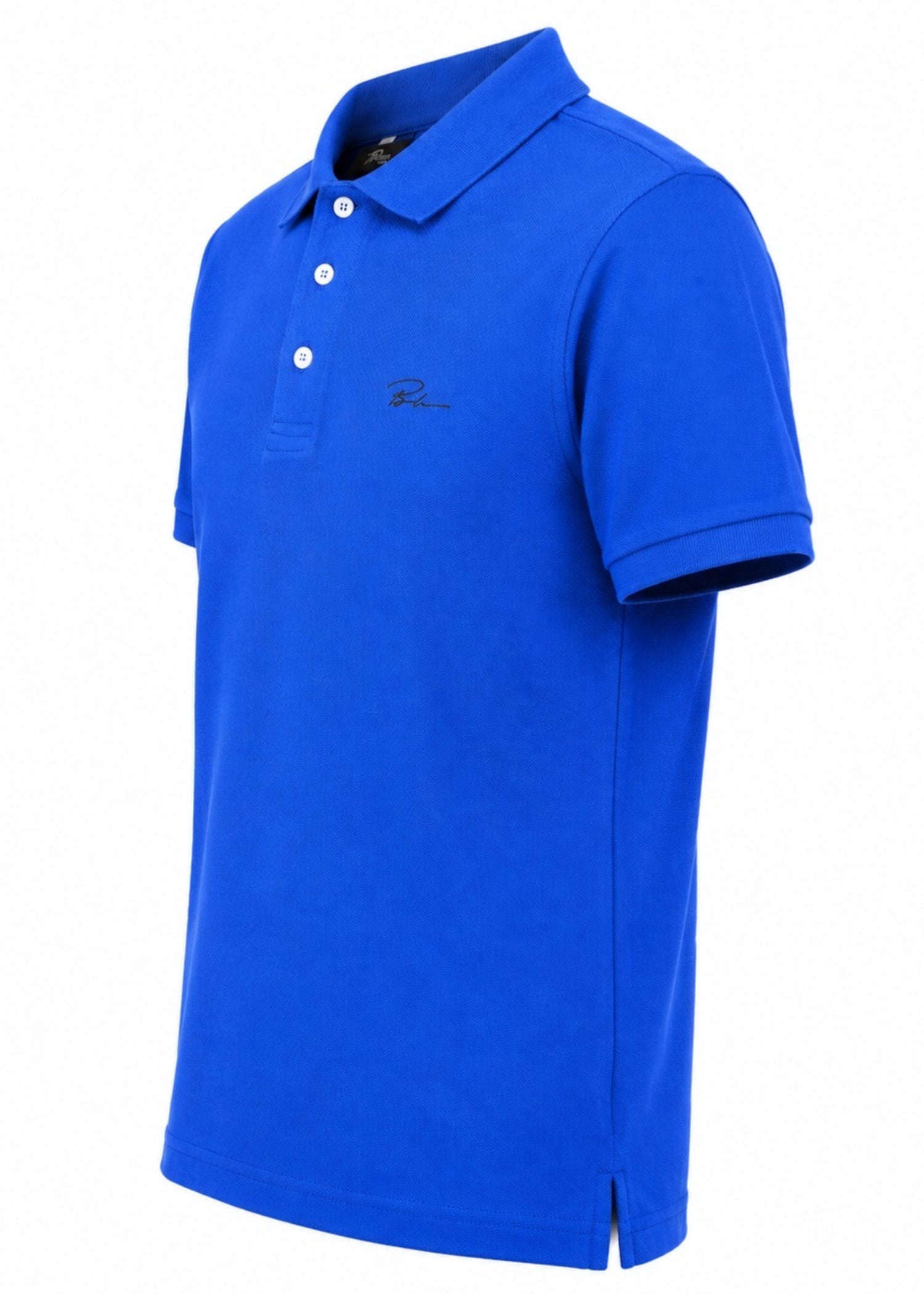 cotton Polo Shirt in Royal blue