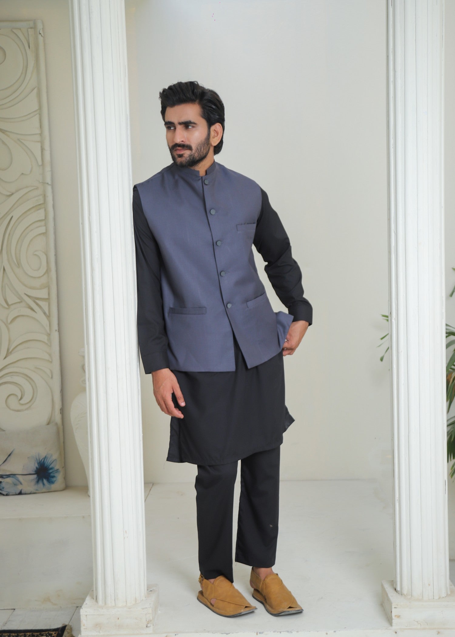 suiting Waistcoat in Yale blue